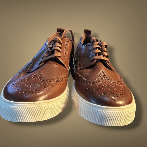 NWOT Men\'s 10.5 COLE HAAN Grand Series Winslow Brown Leather Wingtip Sneakers main image 6